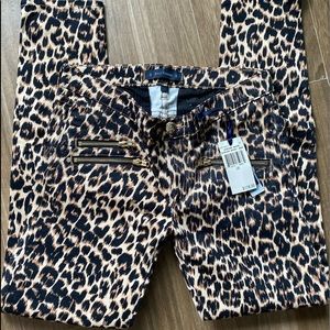Juicy Couture leopard zippered pants
